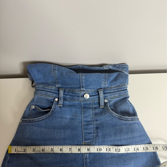 Pilcro - The Madi Front-Slit Denim Dress Strapless Western Boho - XSP - Picture 14 of 15